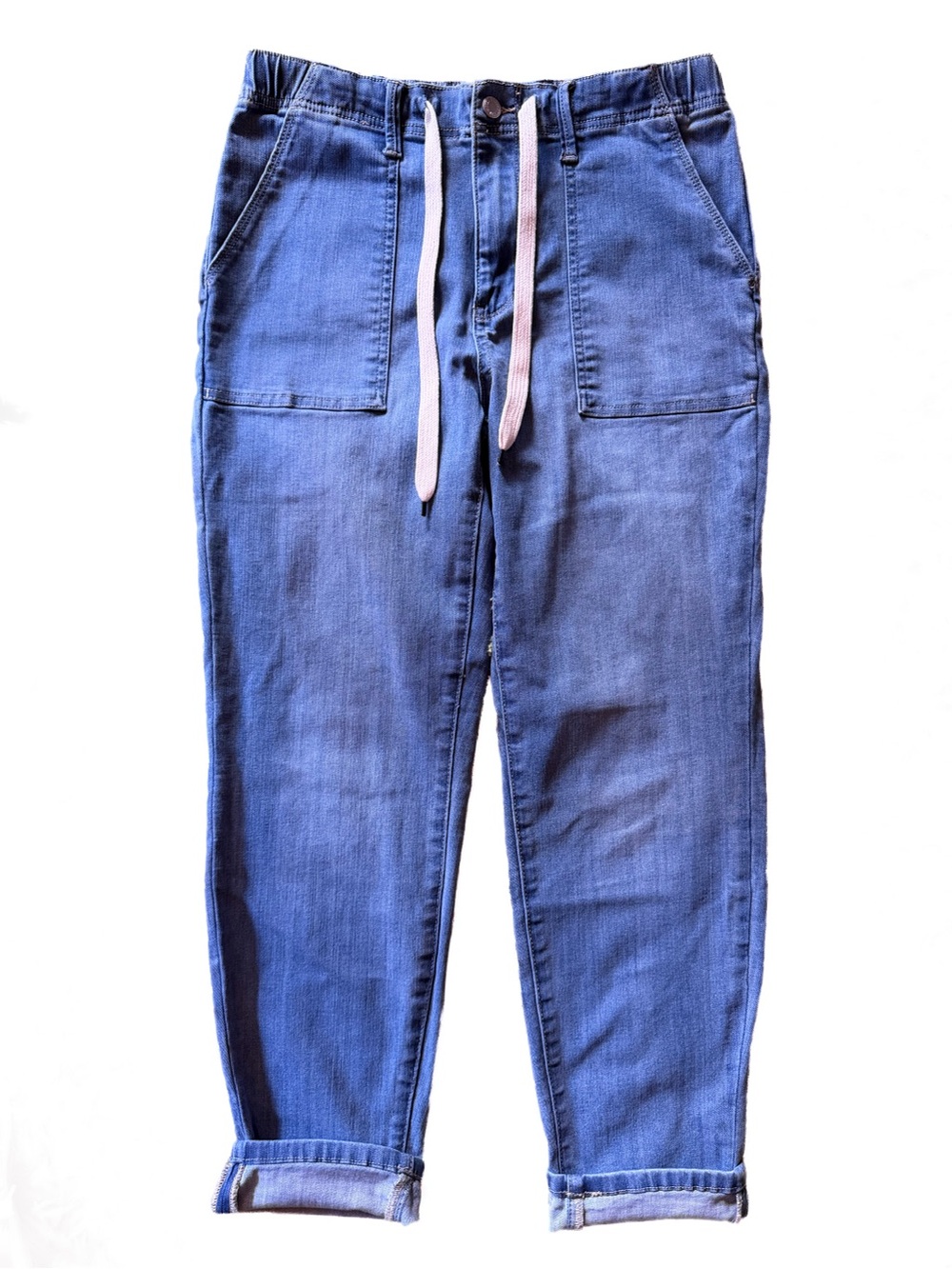 🥳 HP! Judy Blue 6 8 10 Pull-On Jogger Jeans Drawstring Size 7 28 JB88496 Pants - Picture 4 of 14